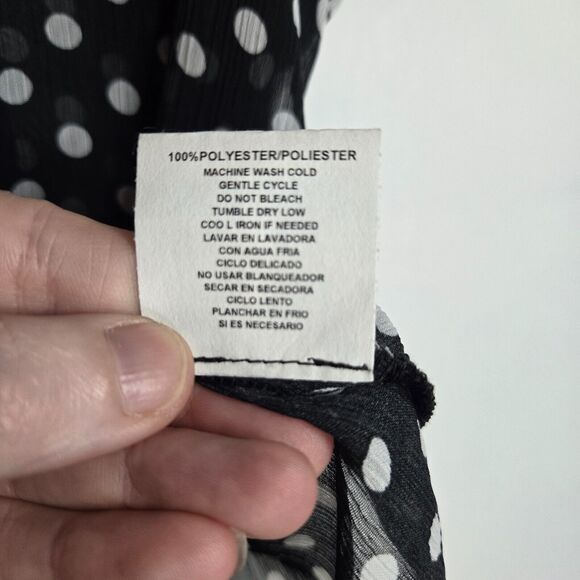 NWT Heart Soul Polka Dot Sheer Blouse Womens Small - Picture 2 of 6